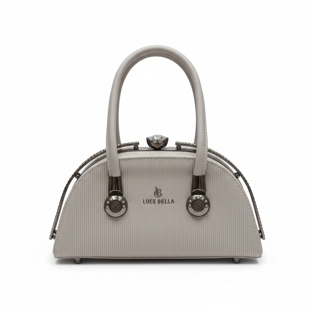 ELORE Luxe Crystal-Frame Satchel Bag (Top Handle)