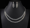 UNI-11927 - Fancy Silver Diamonds Fancy - Jewelry Set
