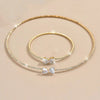 UNI-11956- Sparkle Diamonds Neck Round Gold - Jewelry Set