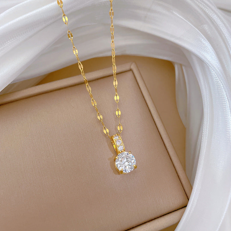 SS-12075 - Luxury Diamond Gold - Necklace