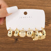 UNI-12022 - Gold Foil Series Hoop - Earrings Set Style 4