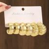 UNI-12037 - Gold Foil Series Hoop - Earrings Set Style 17