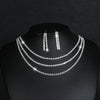 UNI-11957 - Classy Diamonds Silver - Jewelry Set