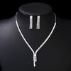 UNI-11958 - Fancy Diamonds Silver - Jewelry Set