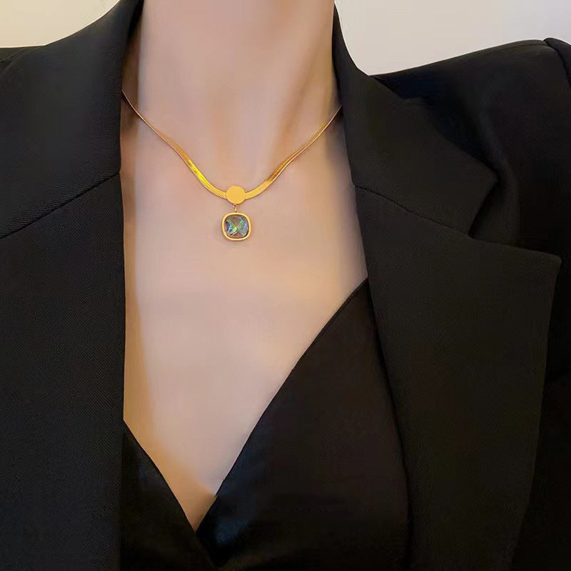 SS-11842-1 - Rainbow Crystal DiamondGold - Necklace