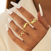 UNI-11115-18 - Premium Love Gold - Ring Set Of 3