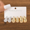 UNI-12024 - Gold & Silver Foil Series Hoop - Earrings Set Style 2
