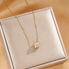 SS-12006 - Circle Diamonds Gold - Necklace