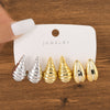 UNI-12026 - Gold & Silver Foil Series Hoop - Earrings Set Style 3