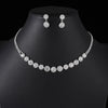 UNI-11961-11962 - Diamonds Neck Round Gold & Silver - Jewelry Set