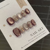 Chestnut Latte - Press On Nail Set Of 24 - Free 24 Pcs Sticker Sheet Included
