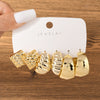 UNI-12035 - Gold Foil Series Hoop - Earrings Set Style 15