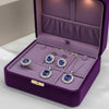Purple Natural Stone Silver - Jewelry Set Of 3