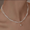 UNI-10078-1 - Pearls Double Layer - Necklace