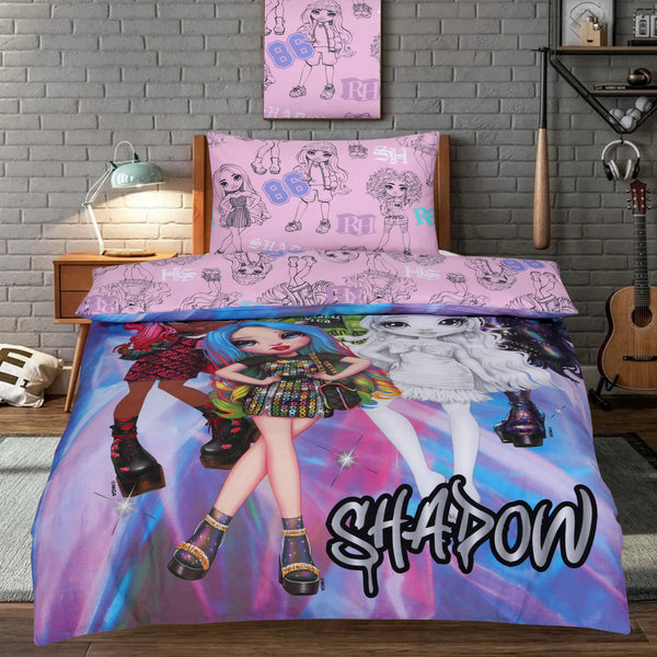 Squad Pink & White Girls Quilt Set