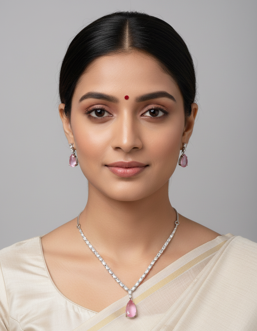 Navy Blue Natural Stone Silver - Jewelry Set Of 3