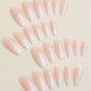 N-210 - Pastel Pink - Press On Nail Set Of 24 - Free Nail Kit Included