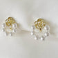 UNI-11059-1 - Pearl Flower Gold - Earring