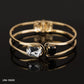 UNI-10520 - Crystal Diamond Black & White Bangle - Bracelet