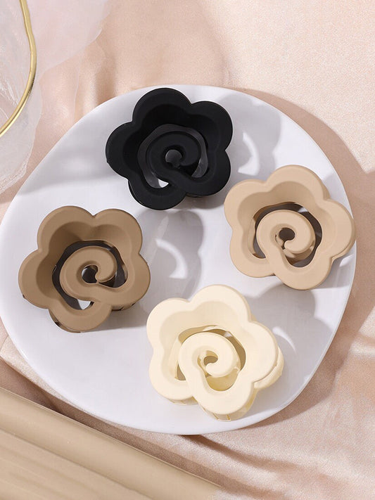 HC-105-1 - Dark Colored Flower - Hair Claw