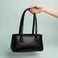 Fancy Black Leather - Hand Bag
