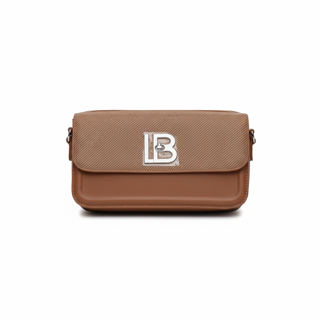 Signature Textured Flap Crossbody Bag – Premium Vegan Leather Mini Shoulder Bag for Women