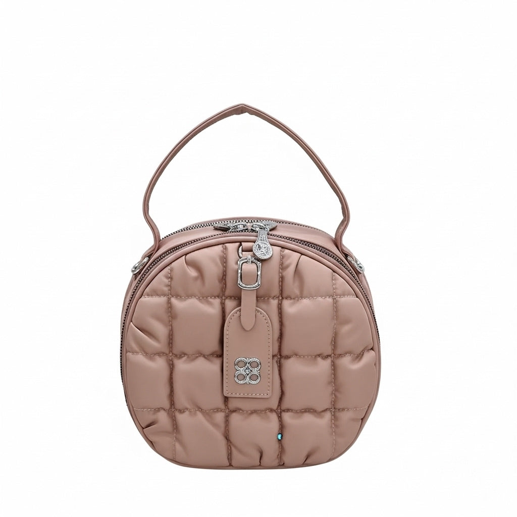 Quilted Round Mini Handbag for Women