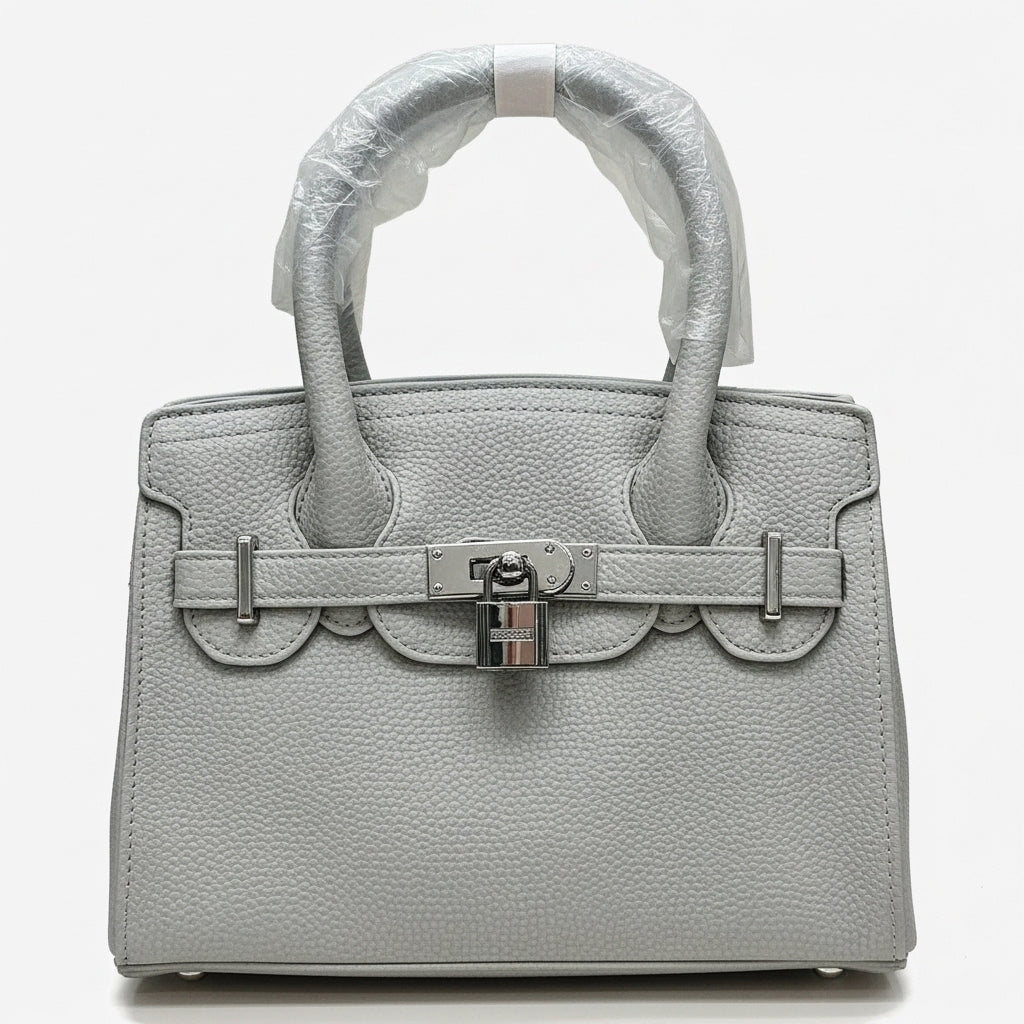 ELORE Luxury Lock Top Handle Handbag – Premium Textured Designer Ladies Bag for Women