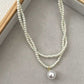 UNI-10078-1 - Pearls Double Layer - Necklace