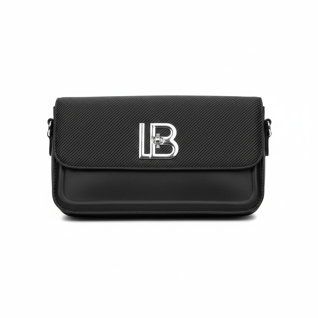 Signature Textured Flap Crossbody Bag – Premium Vegan Leather Mini Shoulder Bag for Women