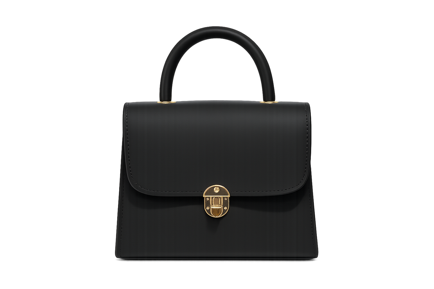 Blue Mini Top Handle Elegant Lock Detail Handbag for Women