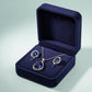 Navy Blue Natural Stone Silver - Jewelry Set