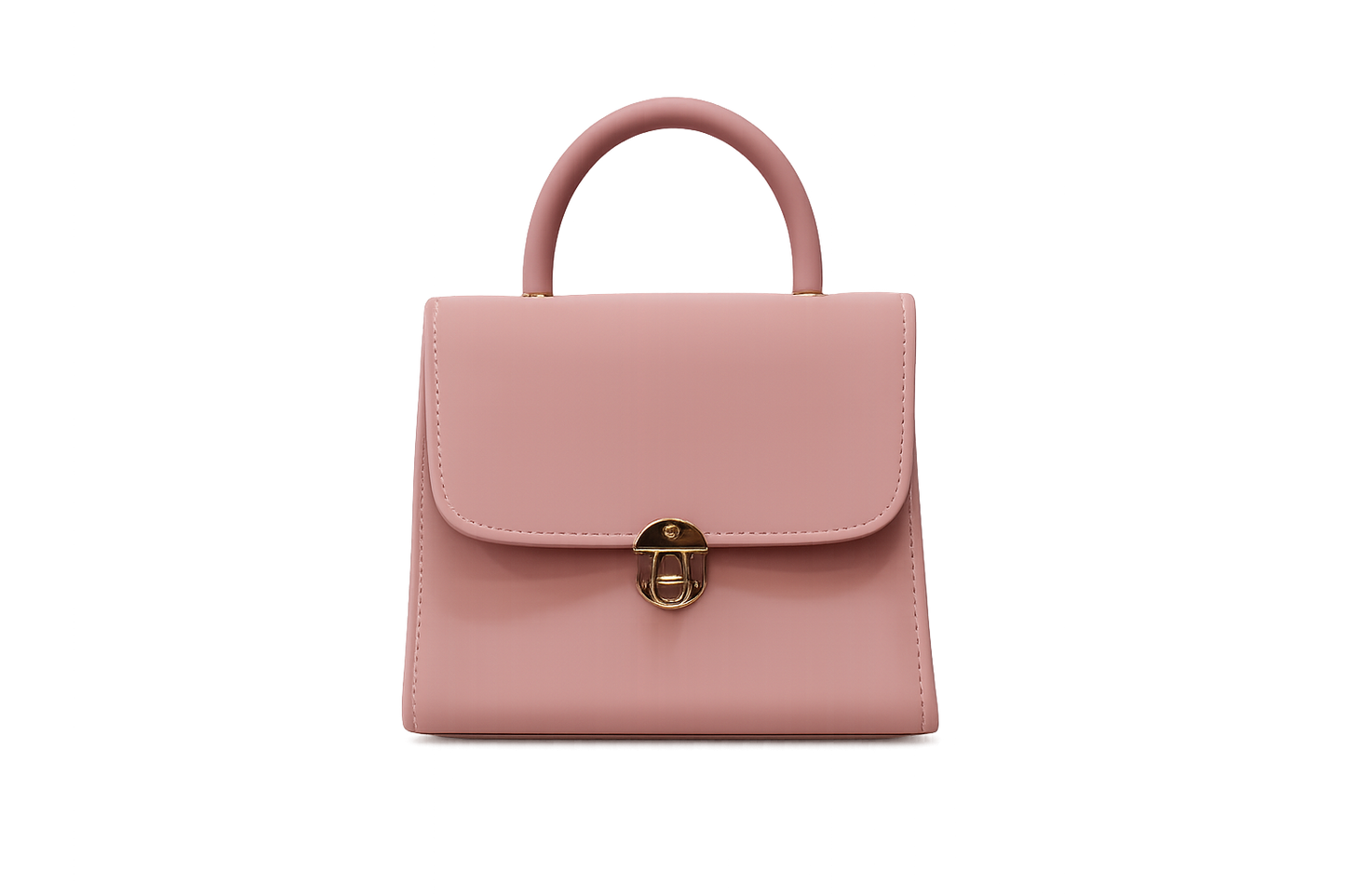 Blue Mini Top Handle Elegant Lock Detail Handbag for Women