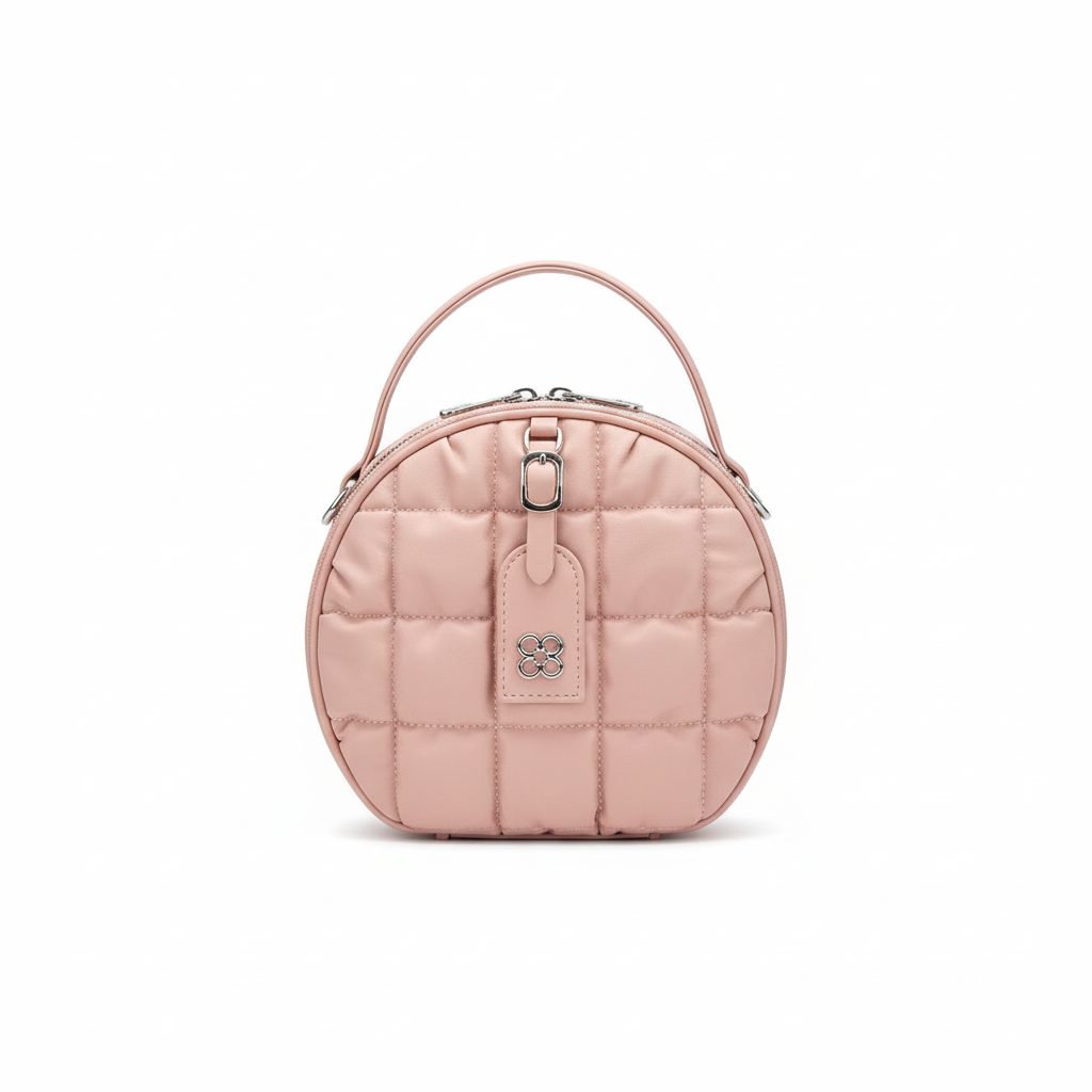 Quilted Round Mini Handbag for Women