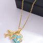 SS-11871-1- World Tour Plane Gold - Necklace