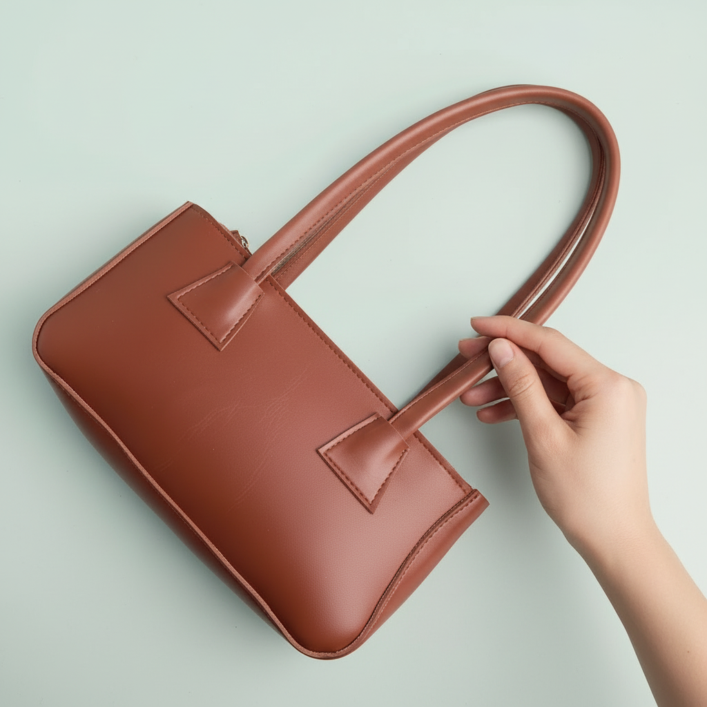 Brown Leather - Hand Bag