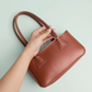 Brown Leather - Hand Bag
