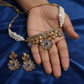 PJ-118 - Blue Diamonds Flower Mala Set