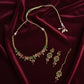 PJ-122 - Premium Gold Pearl & Diamond Flowers Jewelry Set