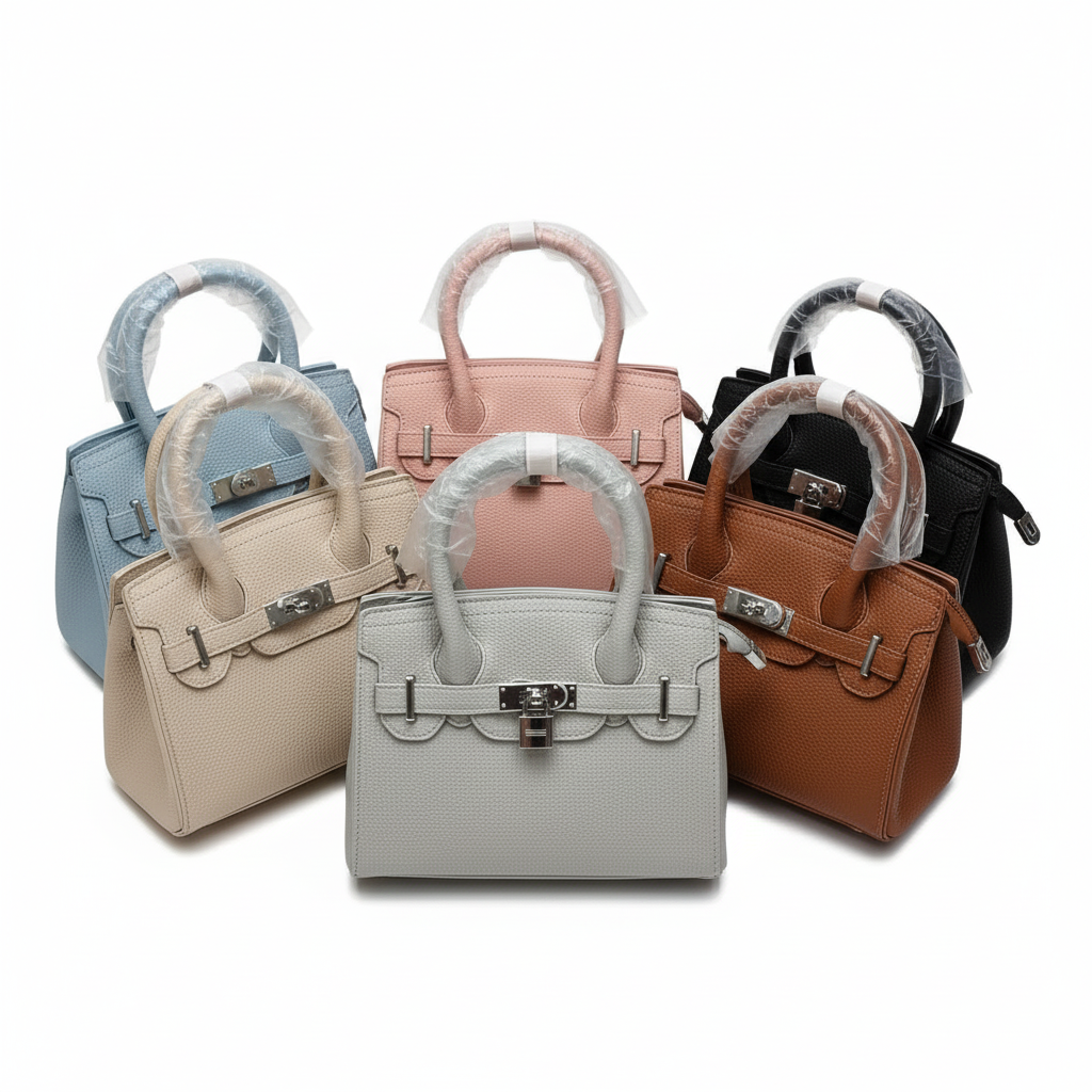 ELORE Luxury Lock Top Handle Handbag – Premium Textured Designer Ladies Bag for Women