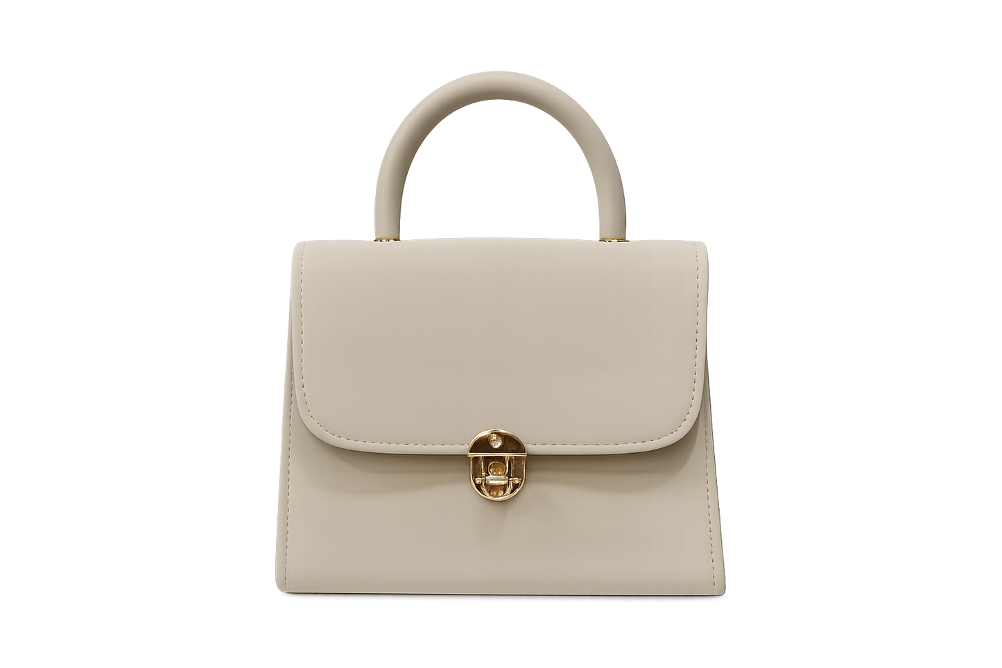 Blue Mini Top Handle Elegant Lock Detail Handbag for Women