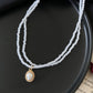UNI-10094-1 - Double Layer Pearls - Necklace