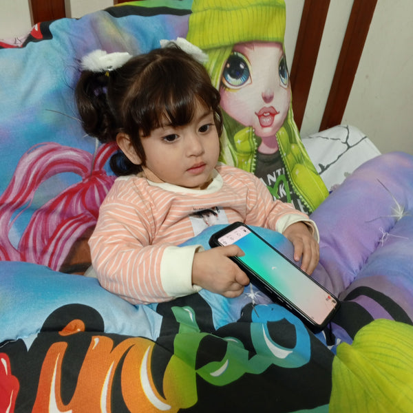 Rainbow Shadow Doll Quilt Ready To Sleep – Midnight Comfort Edition