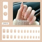 Peach - Press On Nail Set Of 24 - Free 24 Pcs Sticker Sheet Included