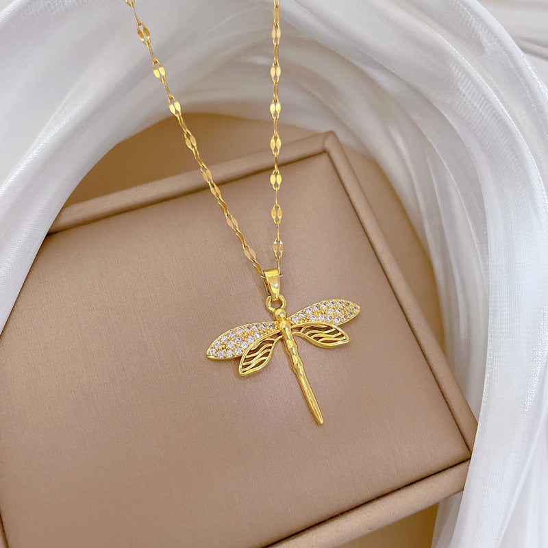 SS-12063 - Dragonfly Gold - Necklace