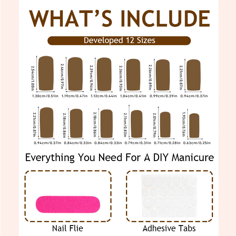 N-214 - Fancy Pink - Press On Nail Set Of 24 - Free Nail Kit Included