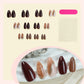 N-217 - Marbled Foiled & Dark Colors - Press On Nail Set Of 24 - Free Nail Kit Included