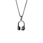 UNI-11984 - Music Headphone Silver - Necklace