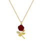 SS-12066 - Luxury Red Rose Gold - Necklace