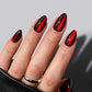 N-198 - Deep Red Shiny - Press On Nail Set Of 24 - Free Nail Kit Included
